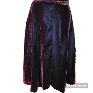 80s deadstock long velvet skirt